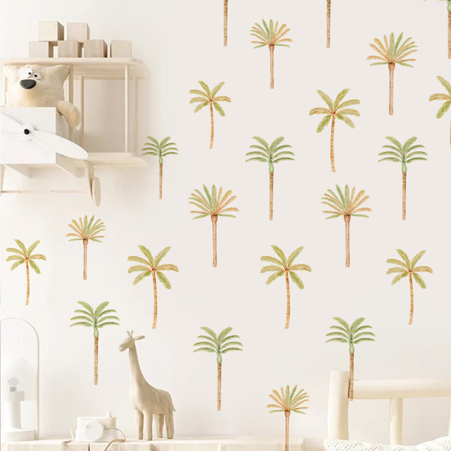 Baby Nursery Decor Ideas - Boho Coconut Palm Tree Wall Sticker
