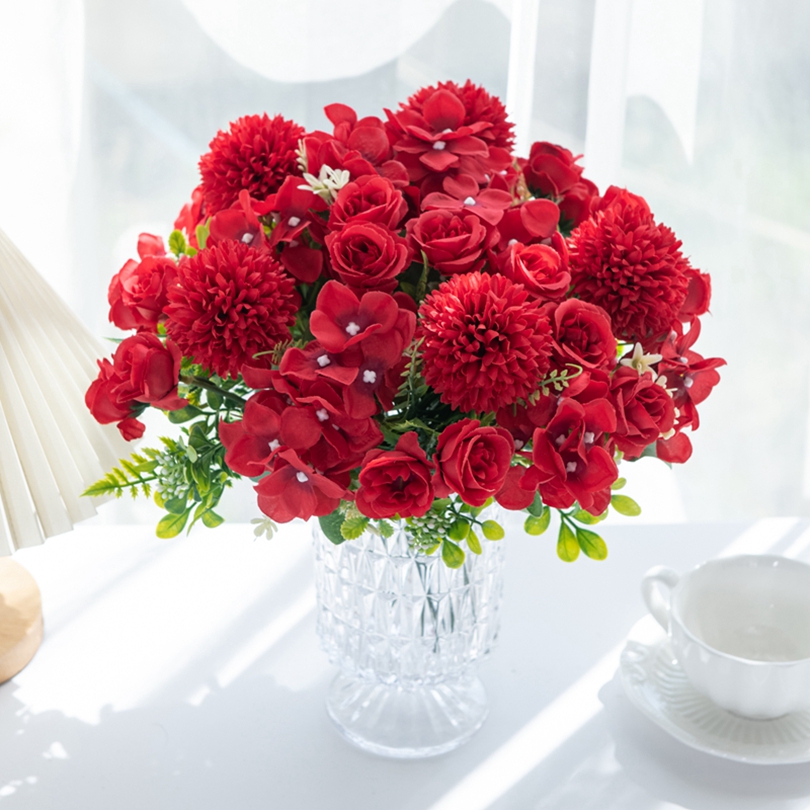 Baby Nursery Decor Ideas - Artificial Silk Rose Flower Bouquets, Wreath