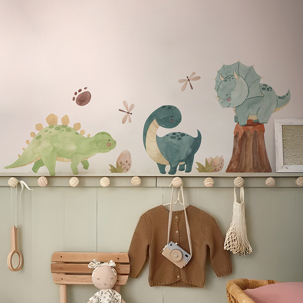 Baby Nursery Decor Ideas - Dinosaur Wall Decals, Dino Alphabet Wall