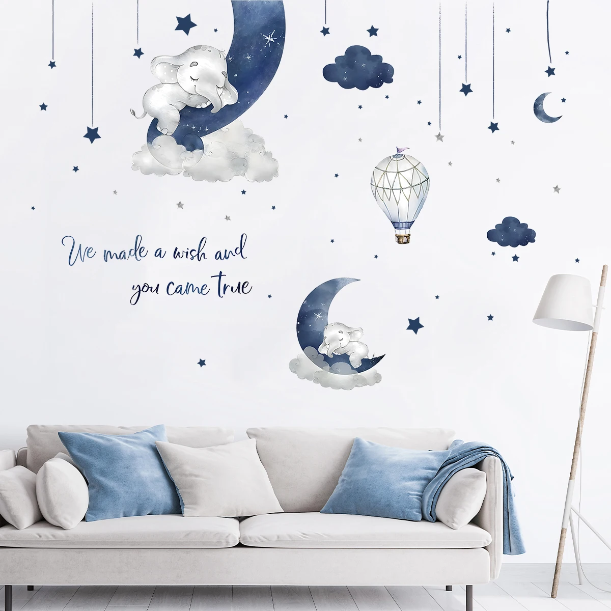 Baby Nursery Decor Ideas - 1Pc Cartoon Animal Elephant Wall Sticker