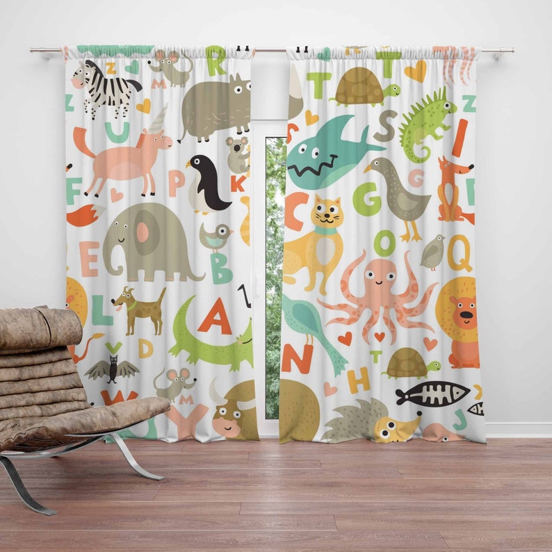 ABC Alphabet Nursery Curtain A - Baby Nursery Youtube recension och pris