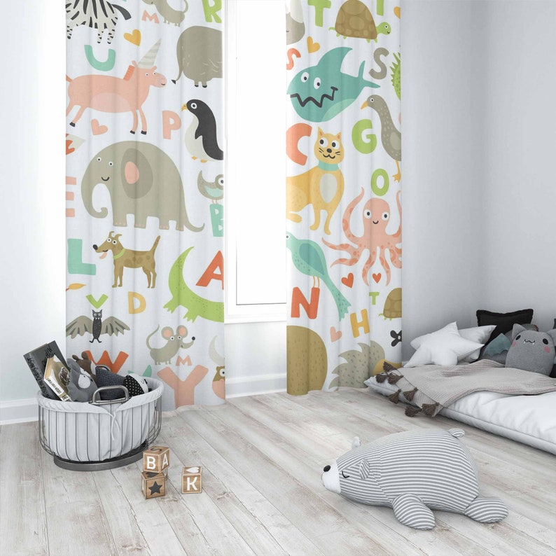 ABC Alphabet Nursery Curtain A - Baby Nursery Youtube recension och pris