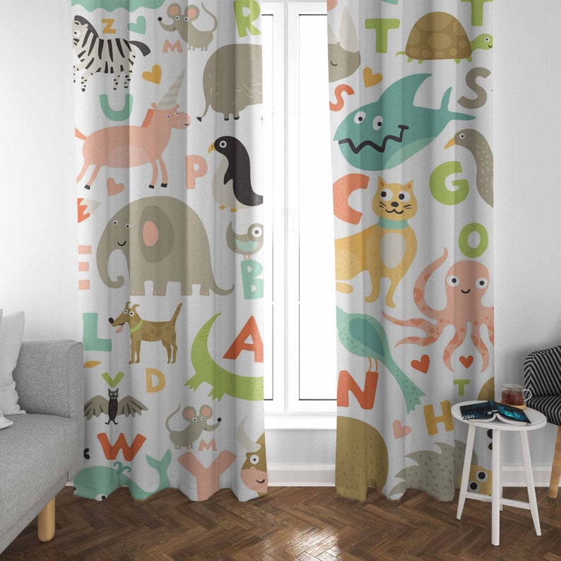 ABC Alphabet Nursery Curtain A - Baby Nursery Youtube recension och pris