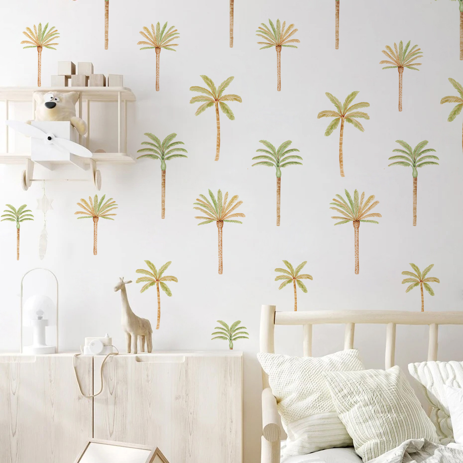 Boho Coconut Palm Tree Wall St - Baby Nursery Decor Ideas recension och pris