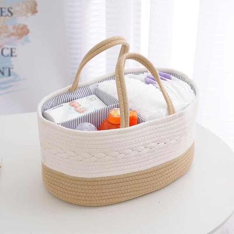 Portable Baby Diaper Storage B - Baby Nursery Basket recension och pris