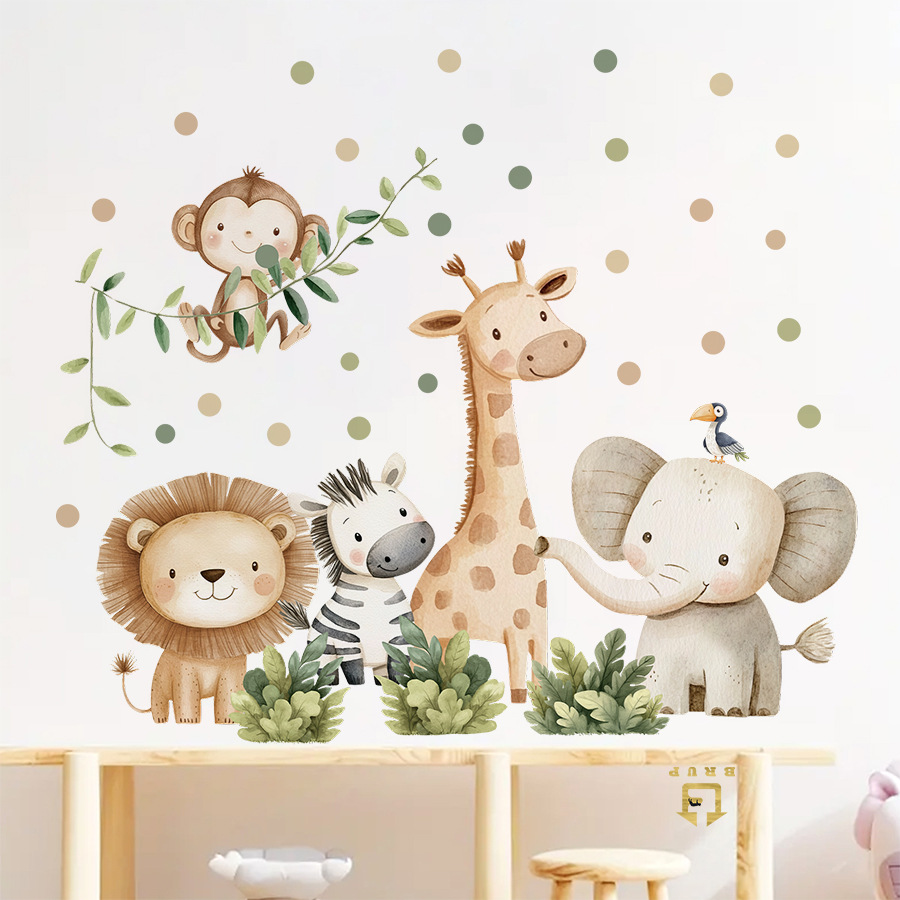 Boho Forest Animals Wall Stick - Baby Nursery Furniture recension och pris
