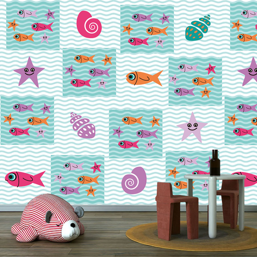 Cartoon Peel and Stick Photo W - Baby Nursery Peel And Stick Wallpaper recension och pris