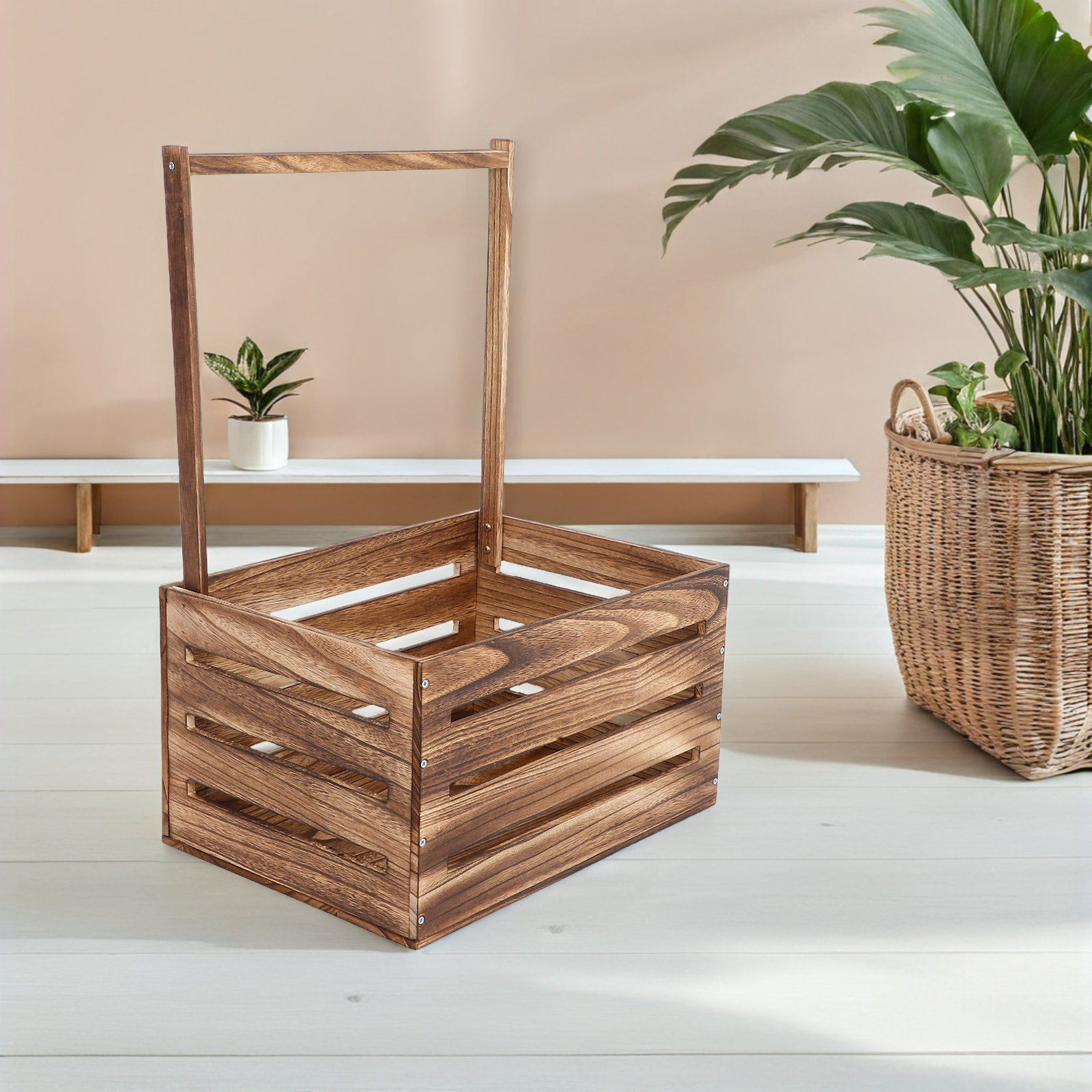 Natural Wood Baby Basket with  - Baby Nursery Laundry Basket recension och pris