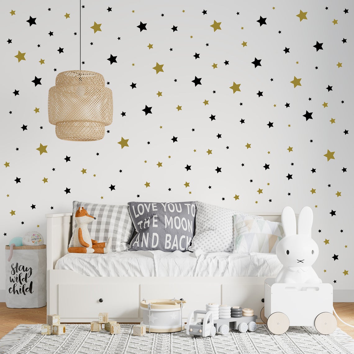 Cartoon 65Pcs Star Wall Sticke - Baby Nursery Furniture recension och pris