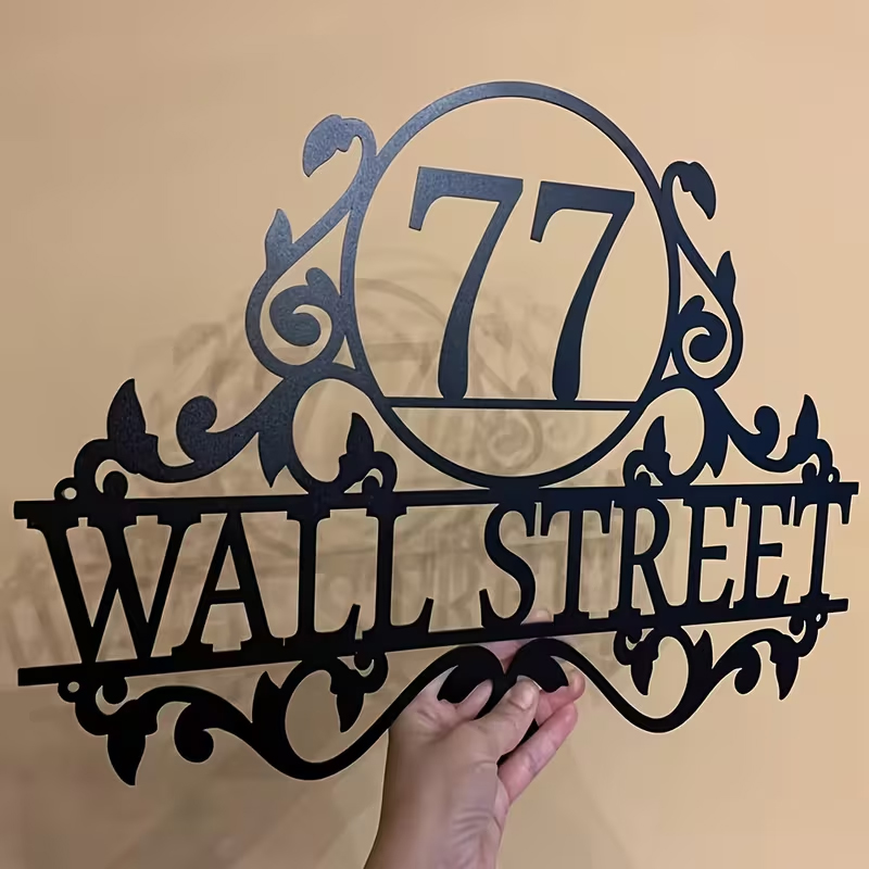 Custom Metal House Number & St - Baby Nursery Name Sign recension och pris