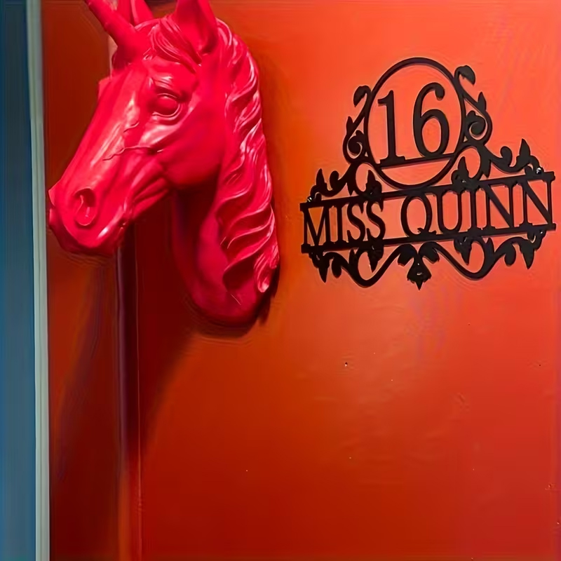 Custom Metal House Number & St - Baby Nursery Name Sign recension och pris