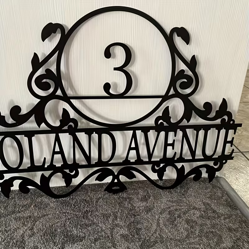 Custom Metal House Number & St - Baby Nursery Name Sign recension och pris