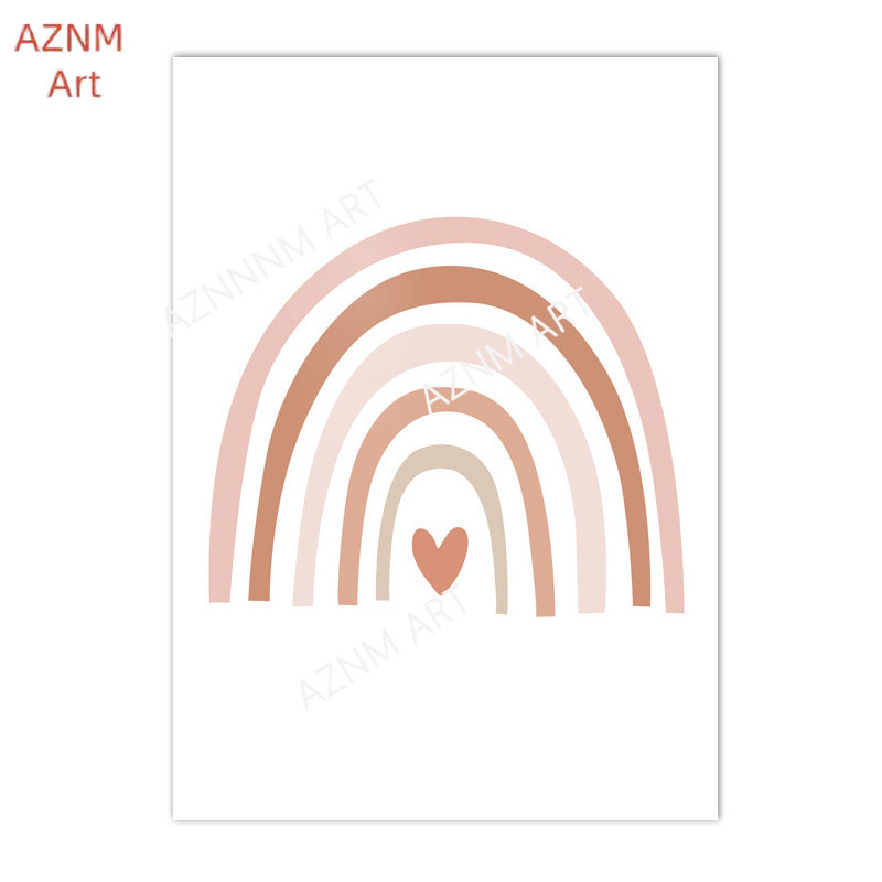 1/3PCS ，Cartoon Heart Rainbow  - Baby Nursery Wall Art recension och pris
