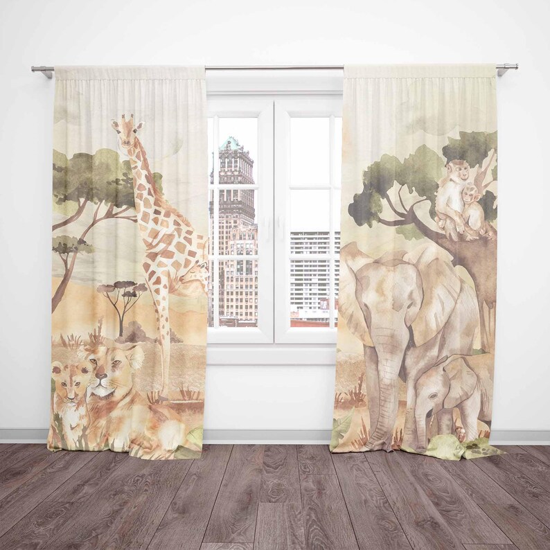 Mom and Baby Curtains Safari A - Baby Nursery Youtube recension och pris