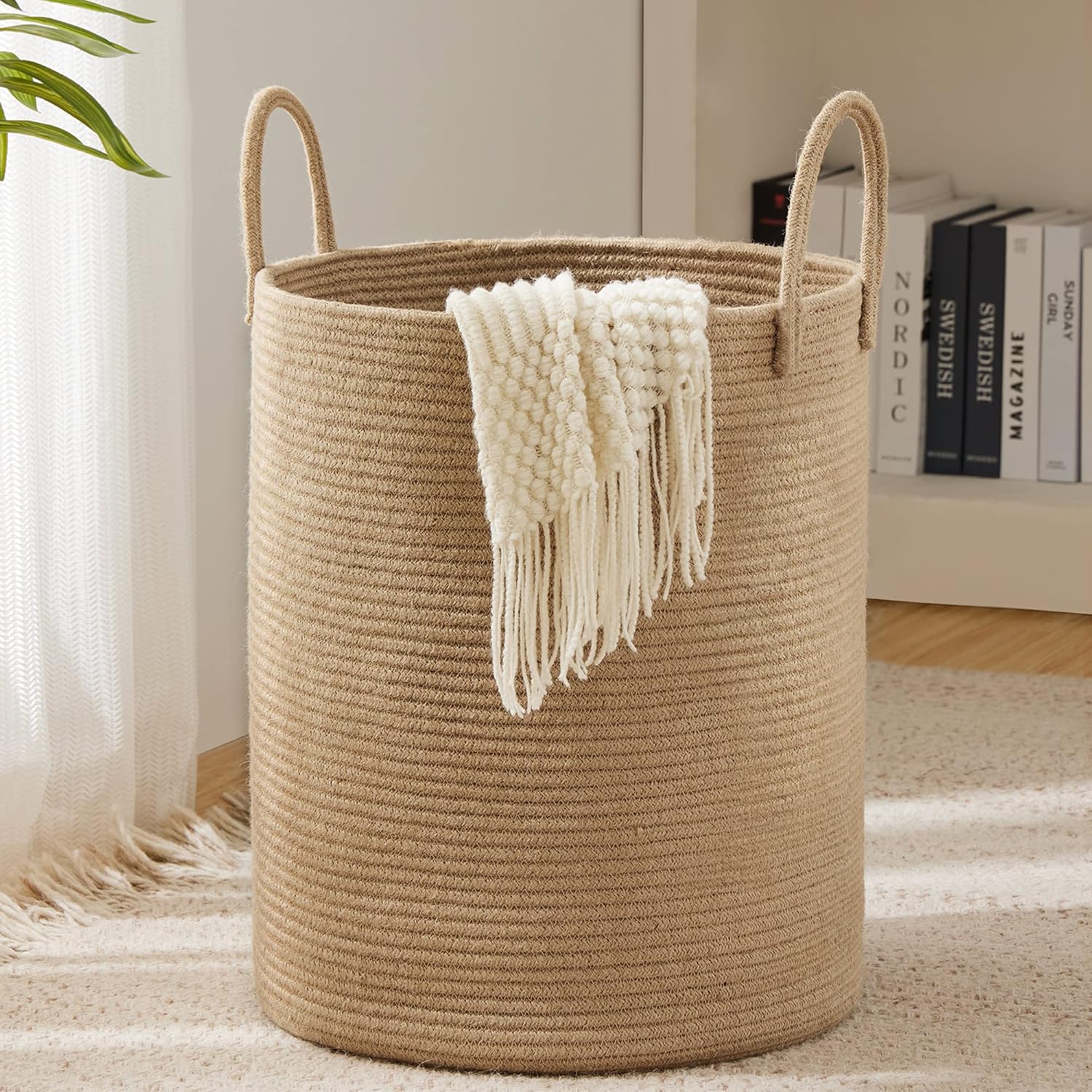 Large Storage Basket Tall Wove - Baby Nursery Basket recension och pris