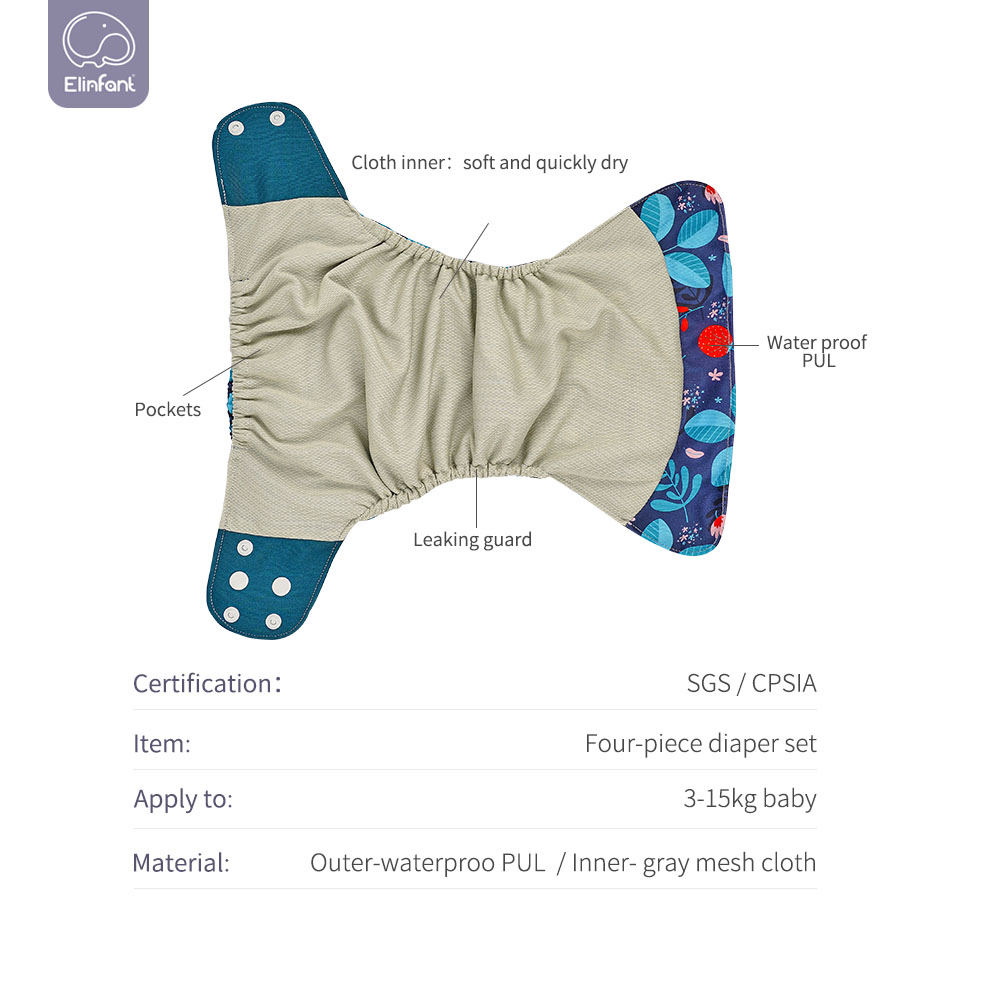 Elinfant Cloth Diaper Set Baby - Pampers Diaper Premium Care recension och pris