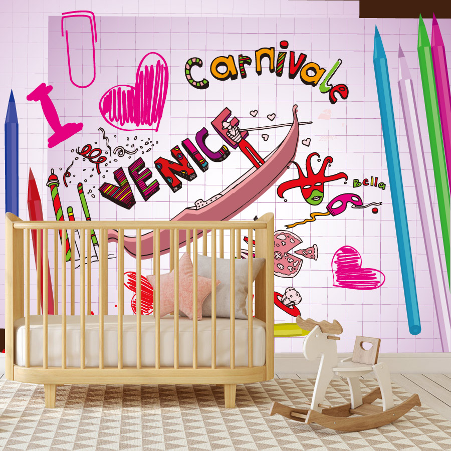 Cartoon Easy to Apply Peel and - Baby Nursery Peel And Stick Wallpaper recension och pris