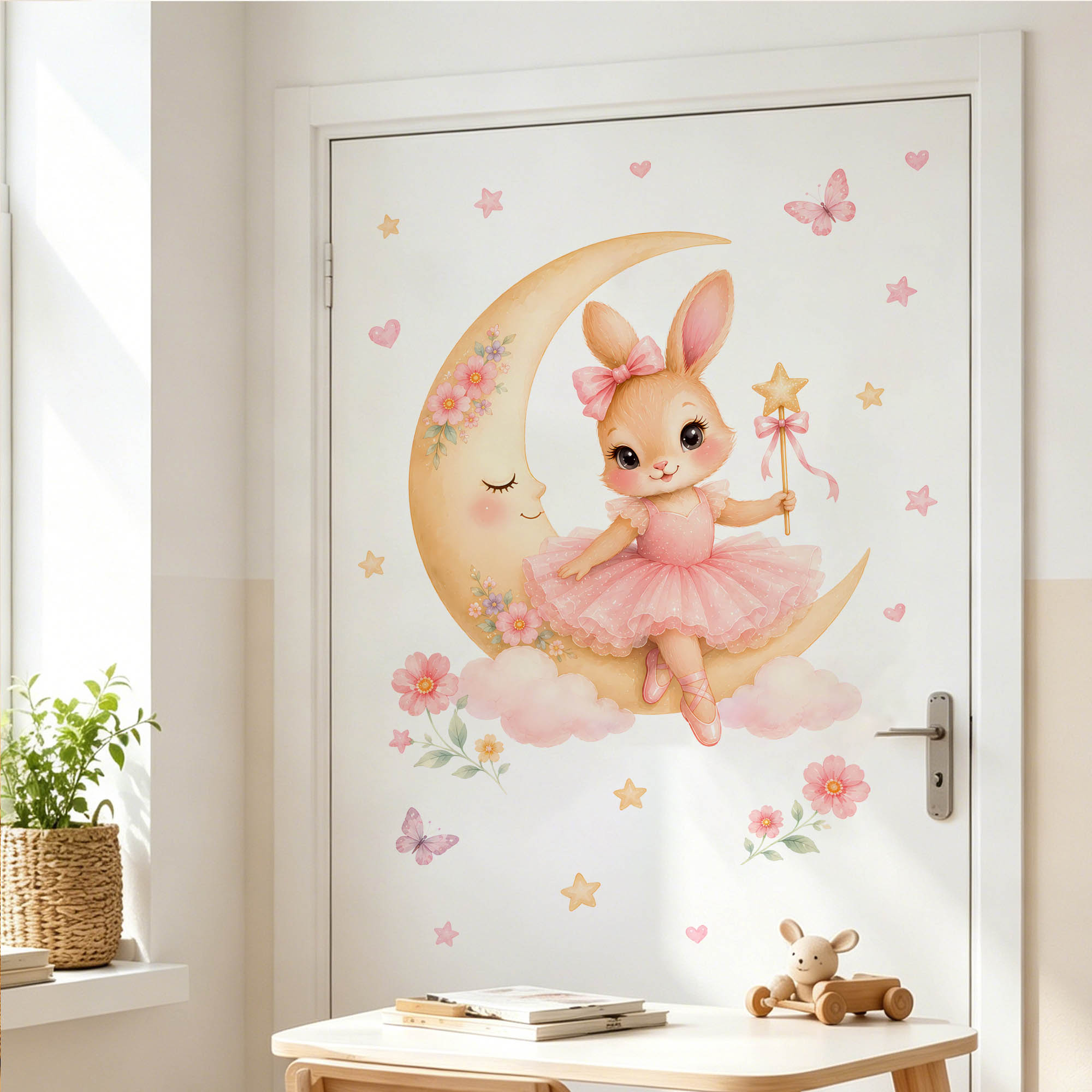 Watercolor Ballerina Bunny Moo - Baby Nursery Decor Ideas recension och pris