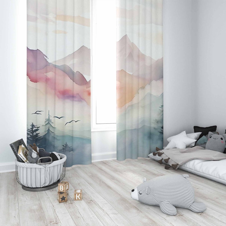 Mountain Forest Nursery Curtai - Baby Nursery Youtube recension och pris