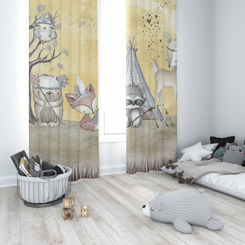 Boho Animals Nursery Curtain W - Baby Nursery Youtube recension och pris