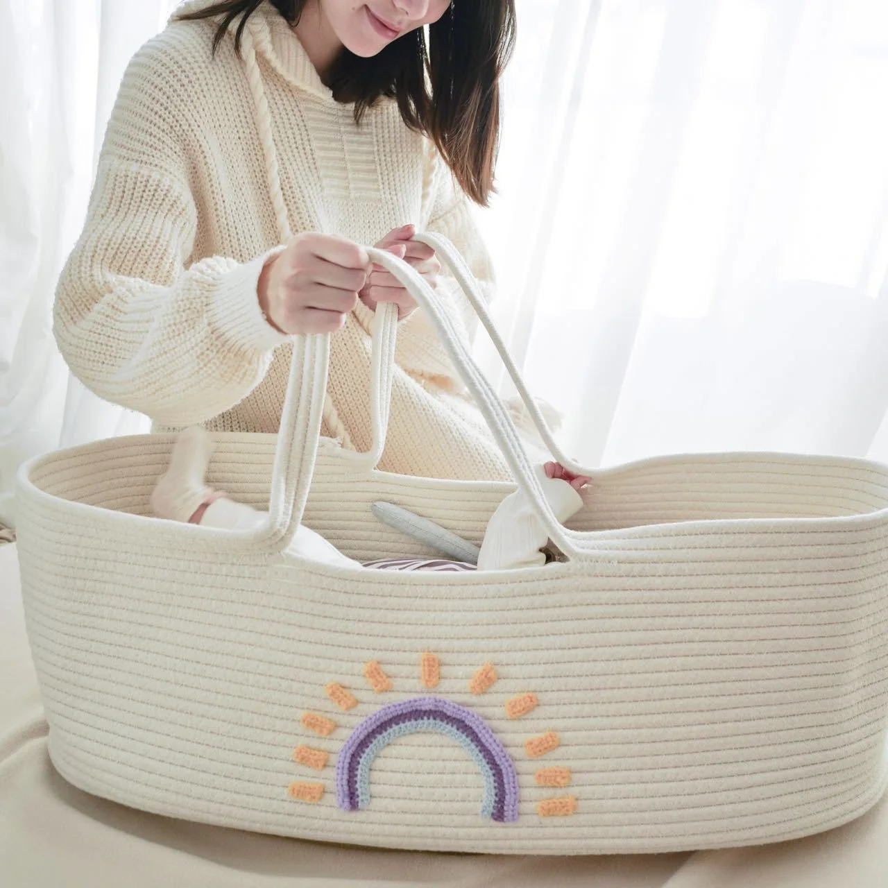 Portable Baby Carrying Basket  - Baby Nursery Basket recension och pris