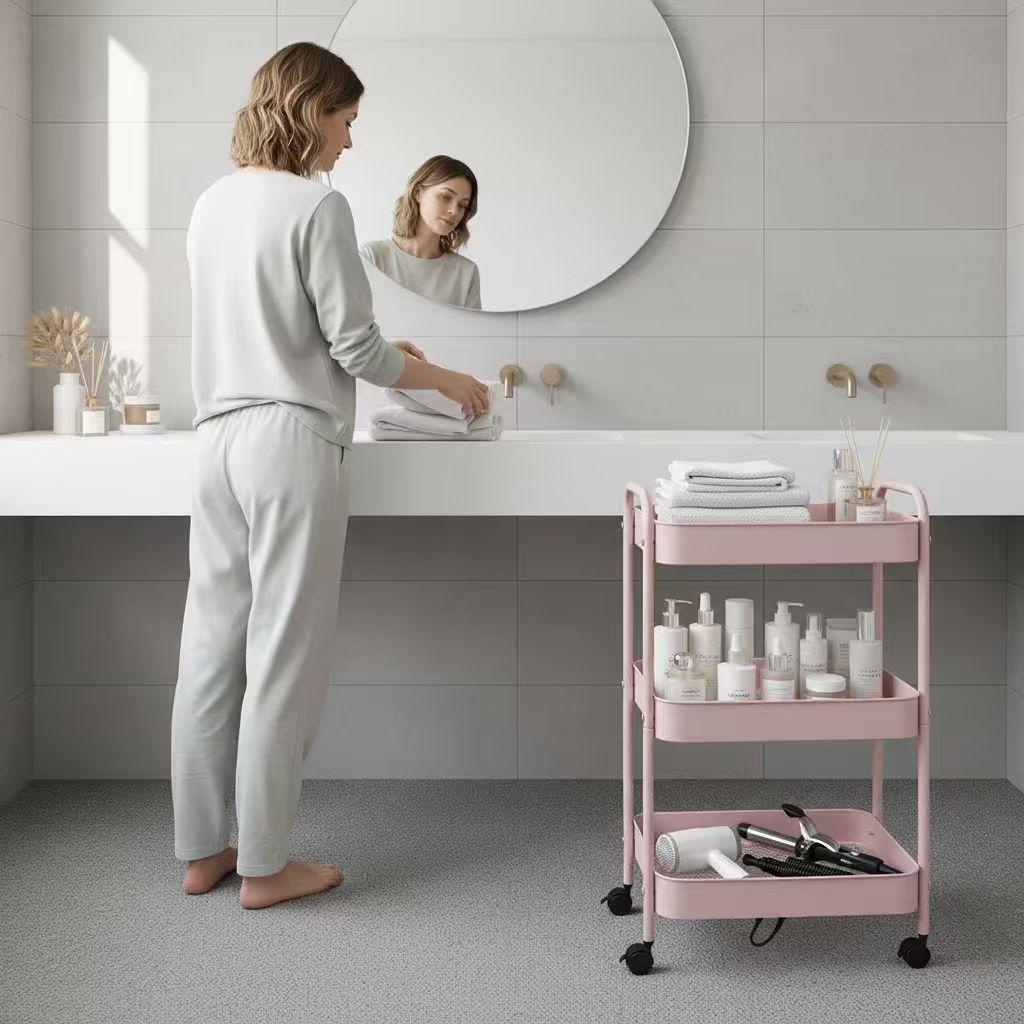3-Tier Rolling Storage Cart Ut - Baby Nursery Utility Cart recension och pris