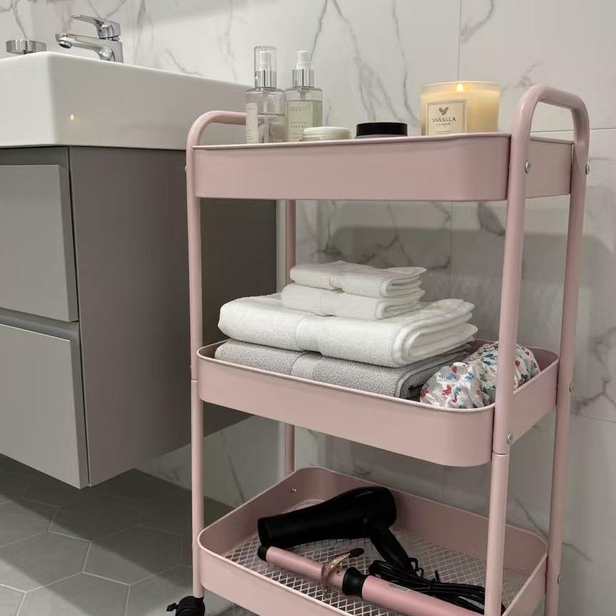 3-Tier Rolling Storage Cart Ut - Baby Nursery Utility Cart recension och pris