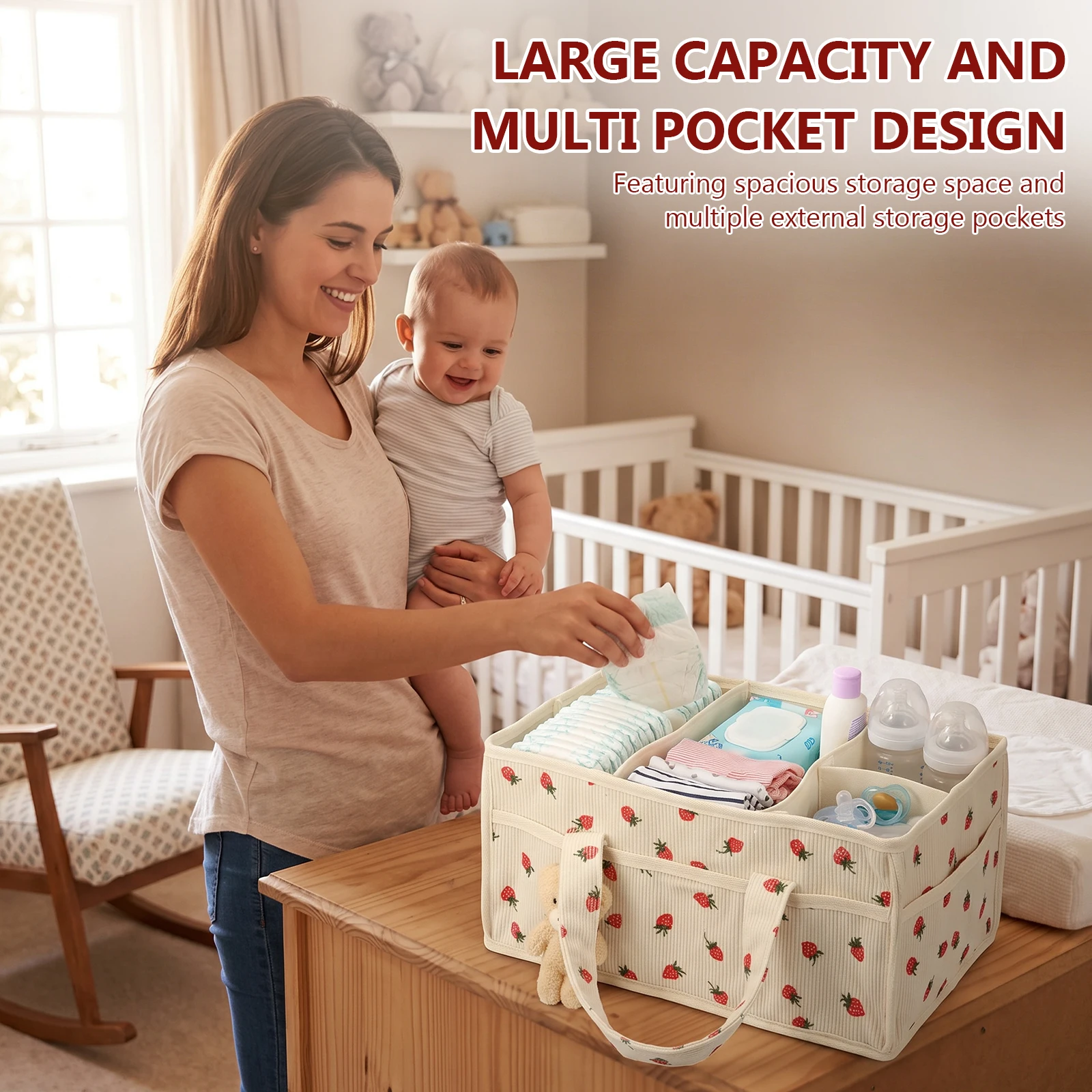 Baby Nappy Wipe Basket Organiz - Baby Nursery Shelves recension och pris