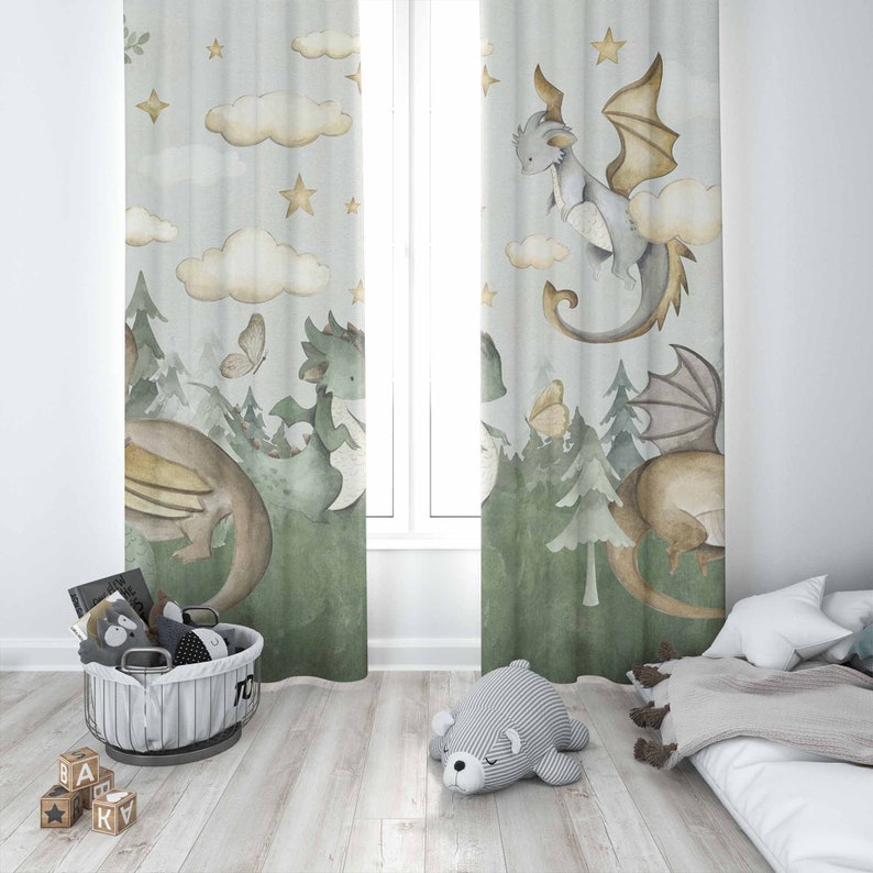 Little Dragon Nursery Curtains - Baby Nursery Youtube recension och pris