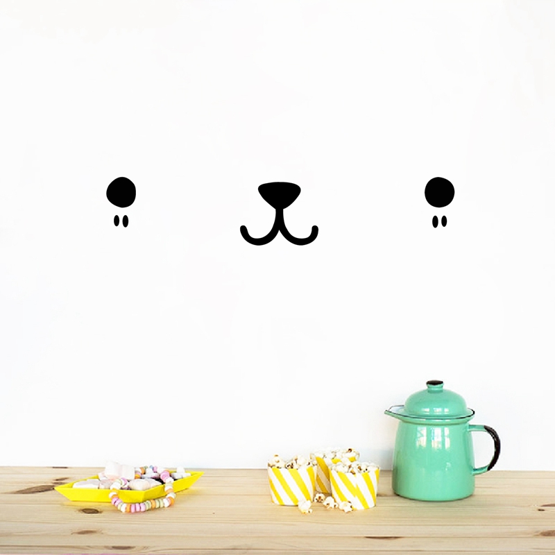 Cute Kawaii Face Wall Art Deca - Baby Nursery Furniture recension och pris