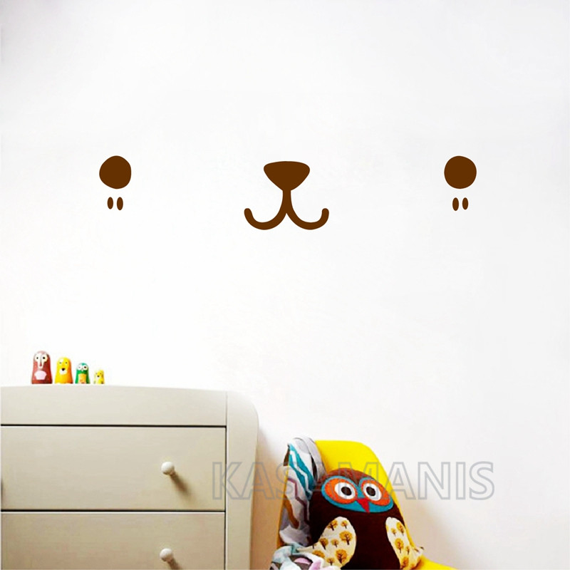 Cute Kawaii Face Wall Art Deca - Baby Nursery Furniture recension och pris