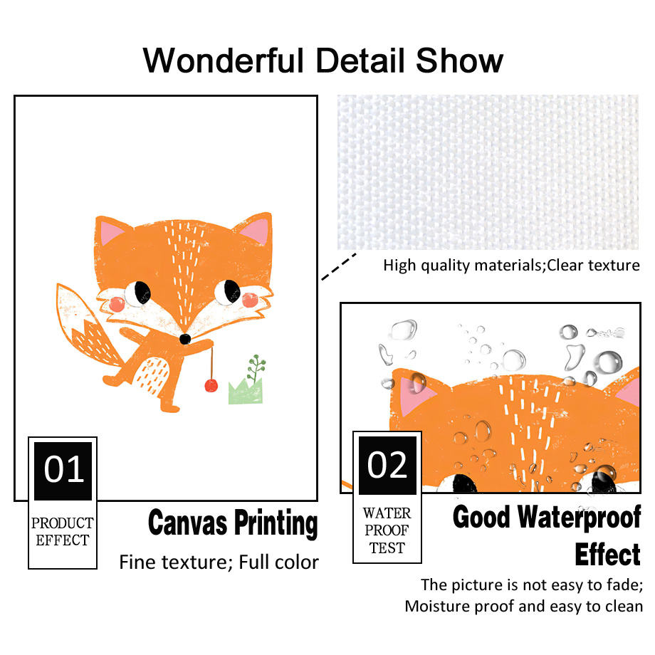 1pc frameless Canvas Painting  - Baby Zoo Nursery recension och pris
