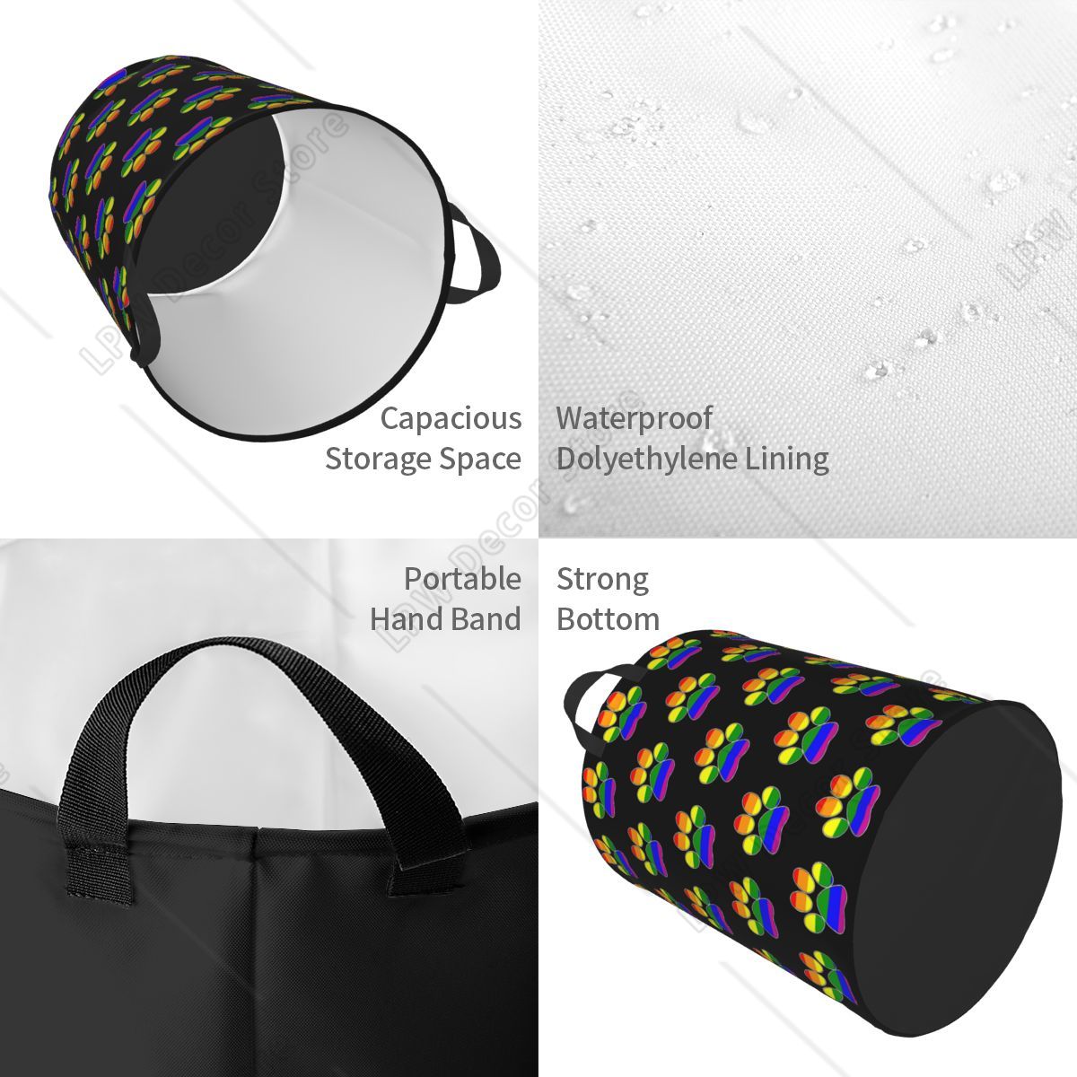 Custom LGBT Pride Gay Paw Laun - Baby Nursery Laundry Hamper recension och pris