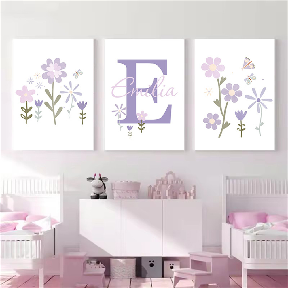 Baby Girl Name Custom Poster P - Baby Name Wall Art recension och pris