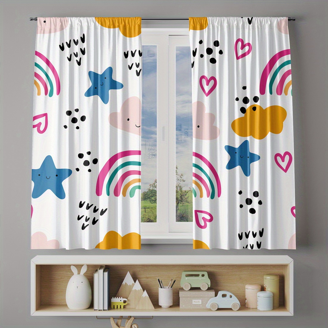 Cute Rainbow Stars Hearts Nurs - Baby Nursery Youtube recension och pris