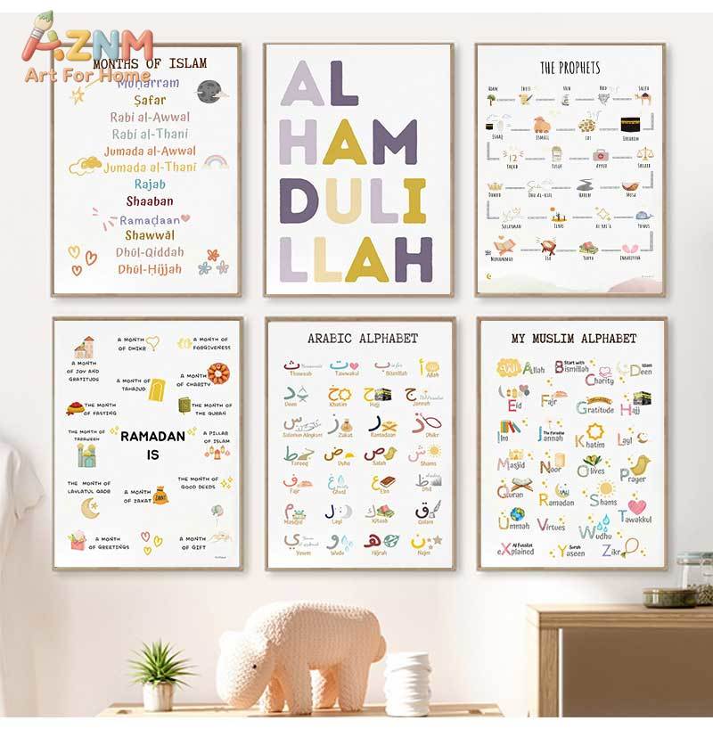 Islam Muslim Prophets Arabic A - Baby Nursery Wall Art recension och pris