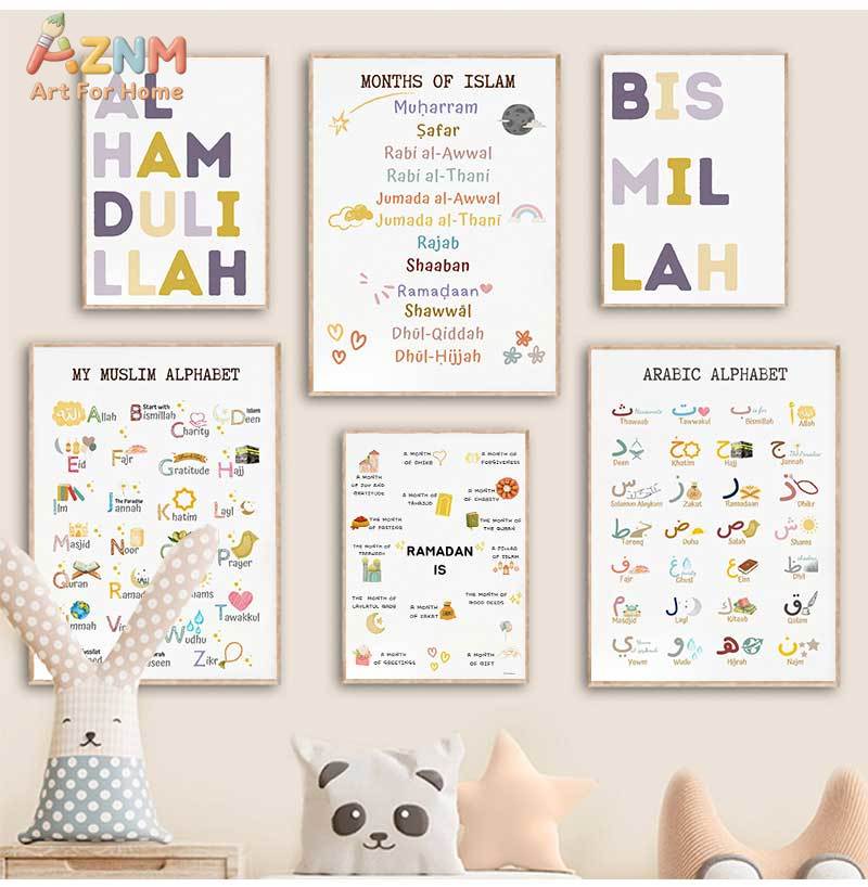 Islam Muslim Prophets Arabic A - Baby Nursery Wall Art recension och pris