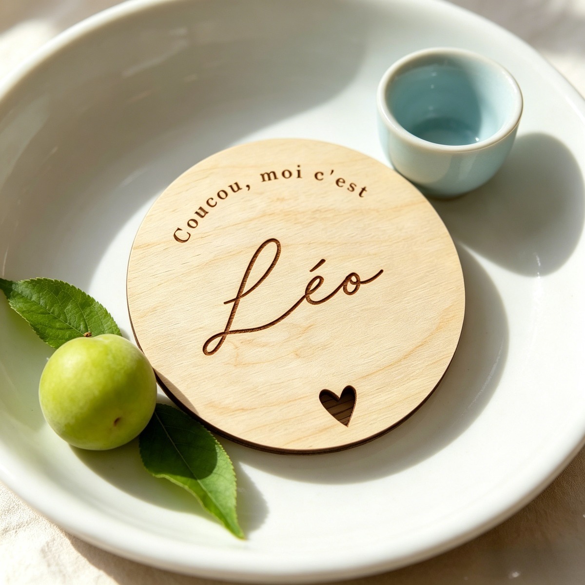 Custom Round Wooden Name Plaqu - Baby Nursery Name Sign recension och pris