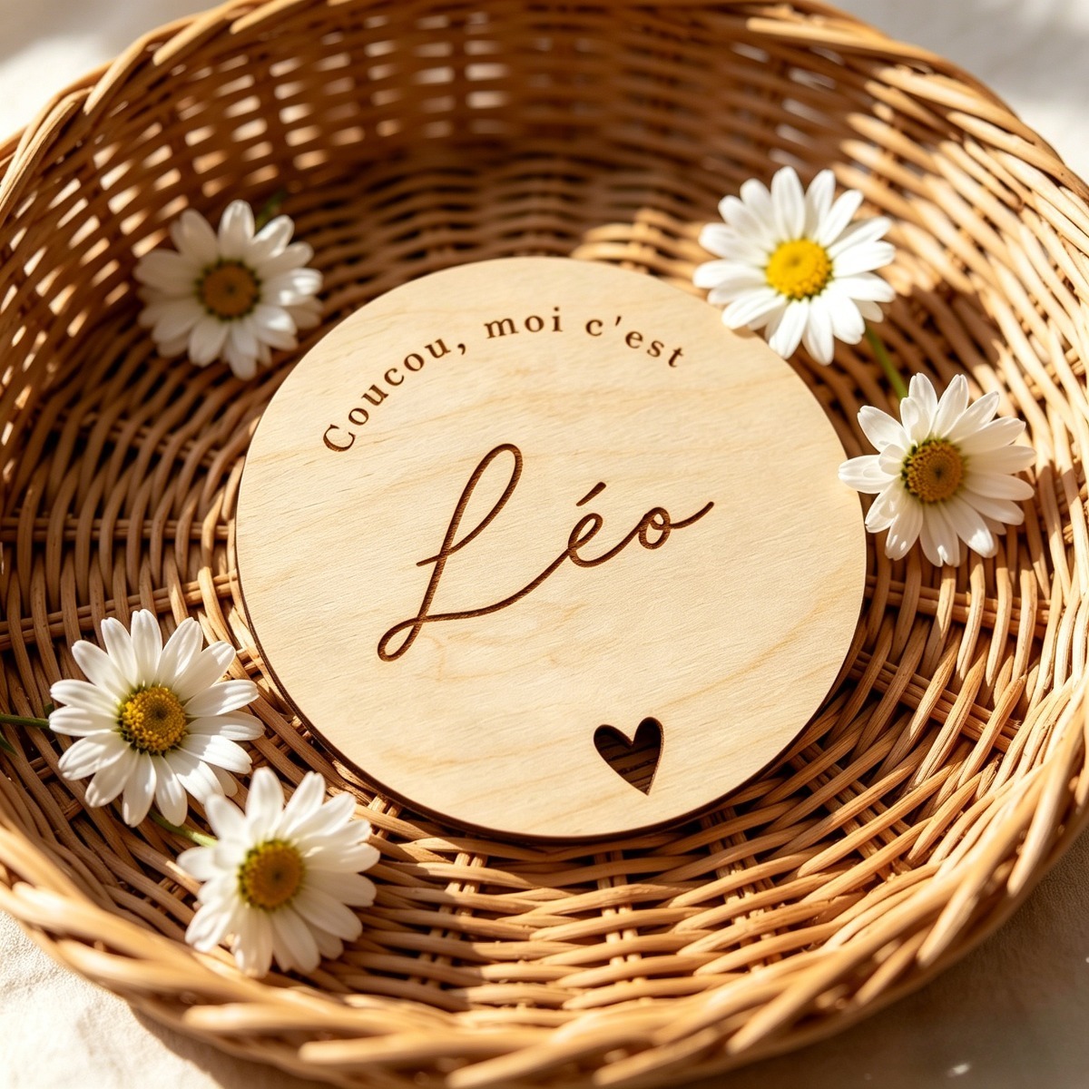 Custom Round Wooden Name Plaqu - Baby Nursery Name Sign recension och pris