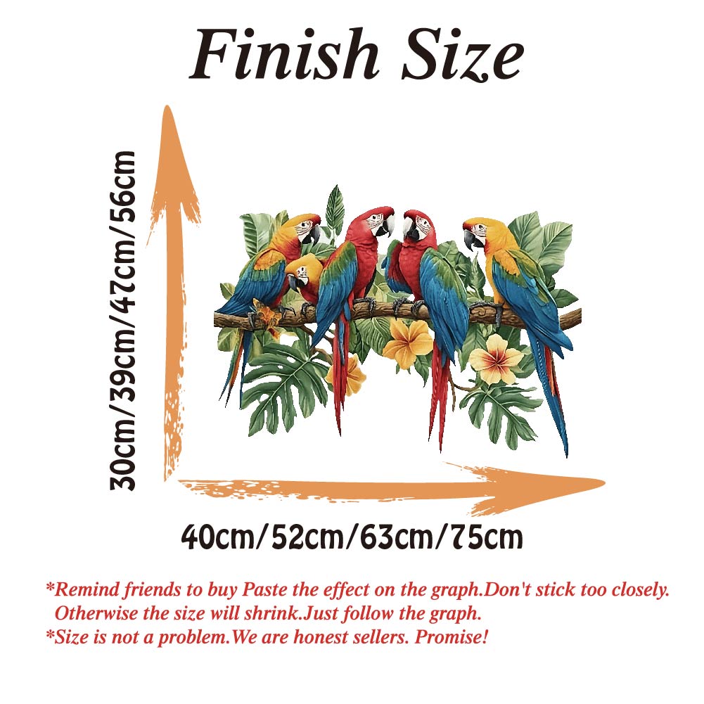 3Pcs Parrots on Branch Wall St - Baby Nursery Furniture recension och pris