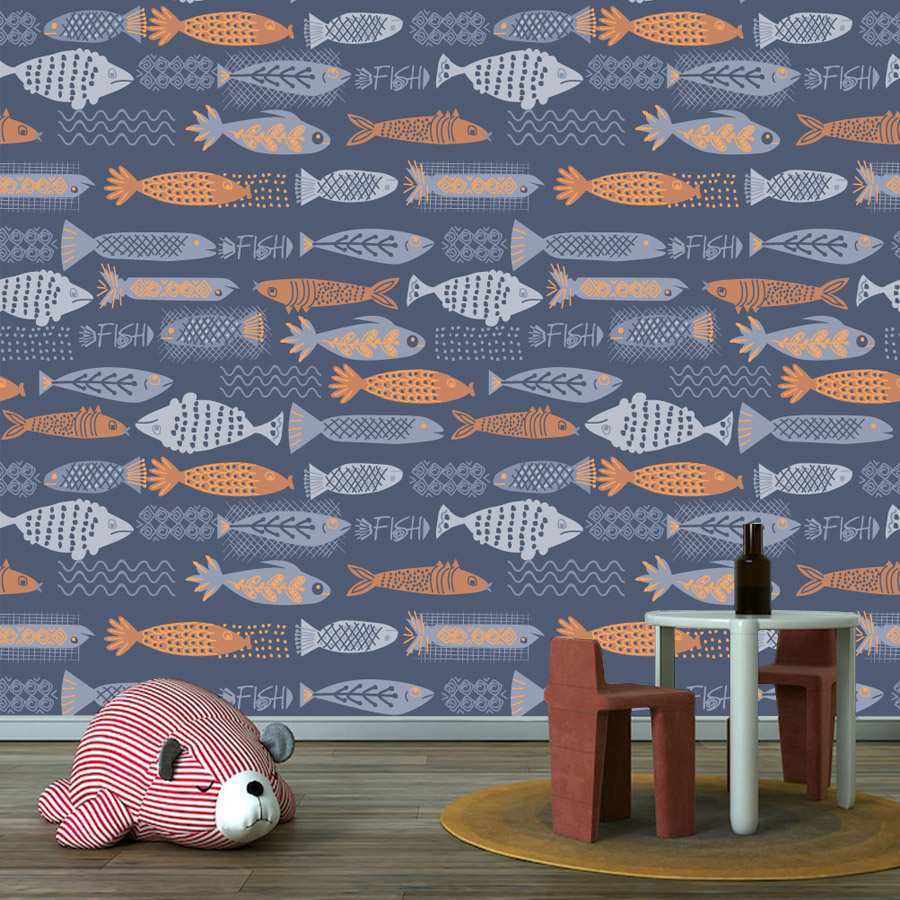 10+ Fish Design Waterproof Pee - Baby Nursery Peel And Stick Wallpaper recension och pris