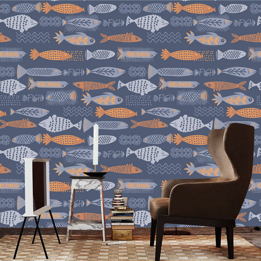 10+ Fish Design Waterproof Pee - Baby Nursery Peel And Stick Wallpaper recension och pris