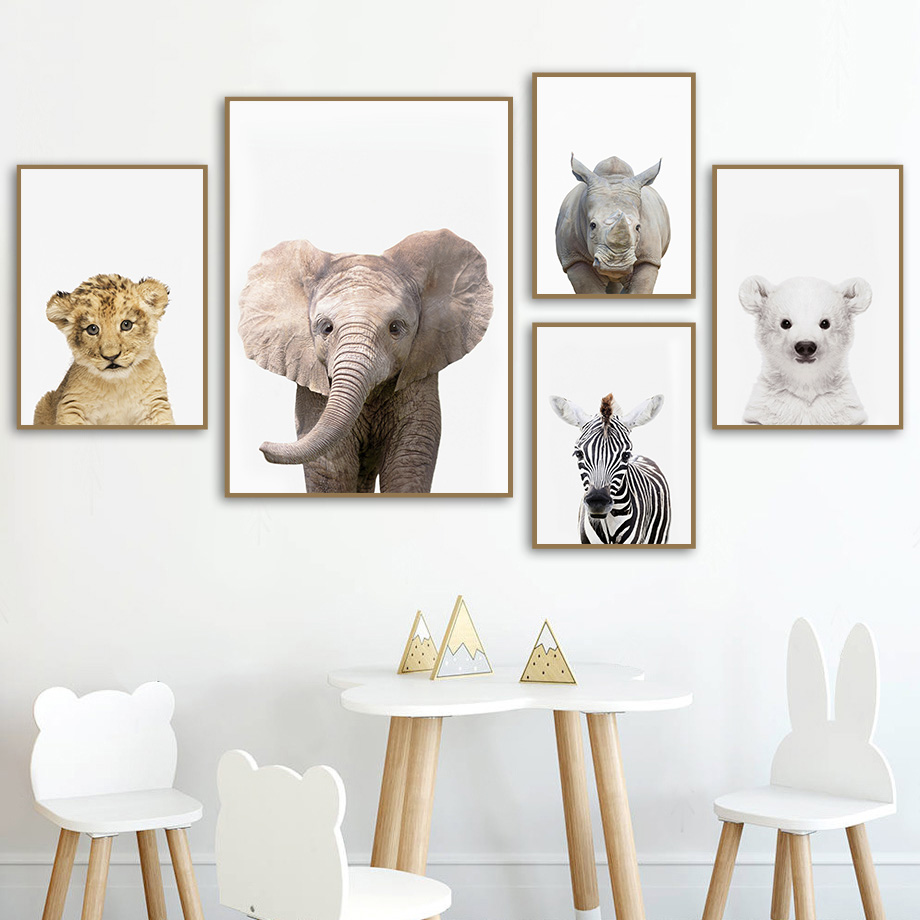 1pc frameless Canvas Painting  - Baby Zoo Nursery recension och pris