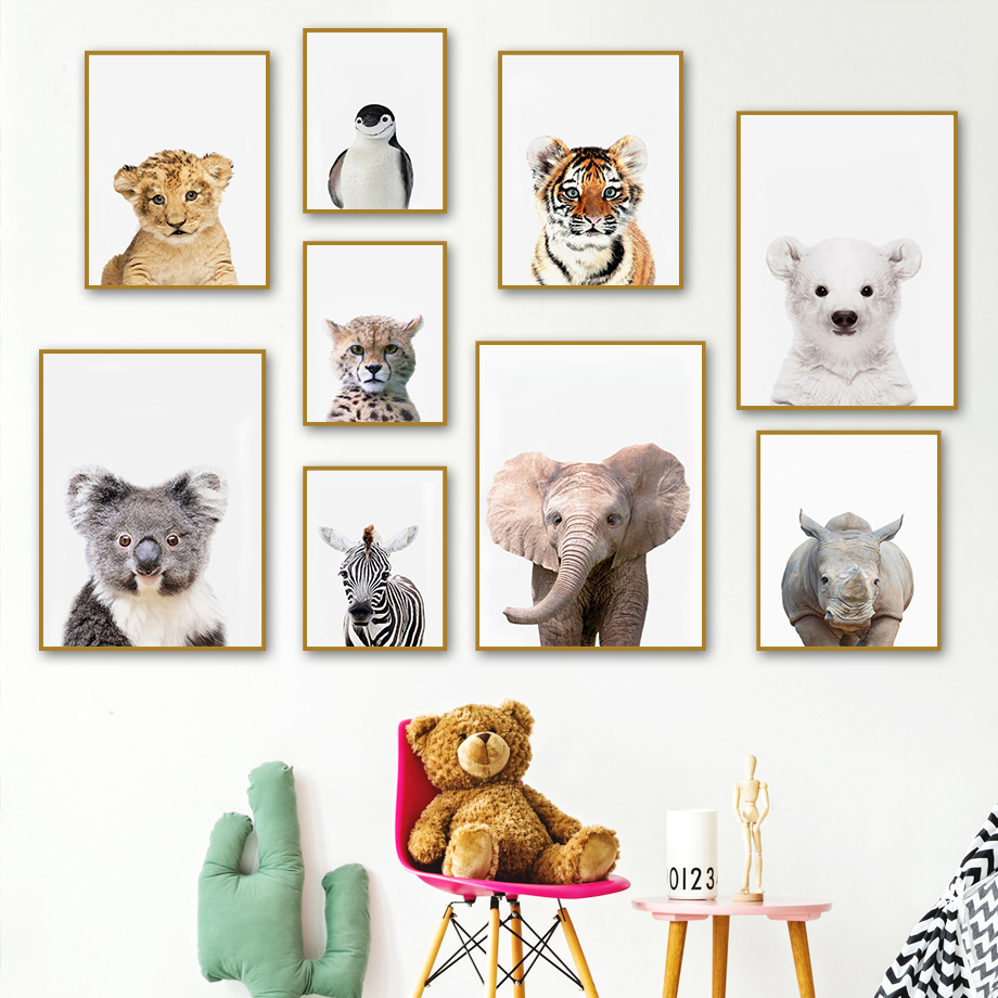 1pc frameless Canvas Painting  - Baby Zoo Nursery recension och pris