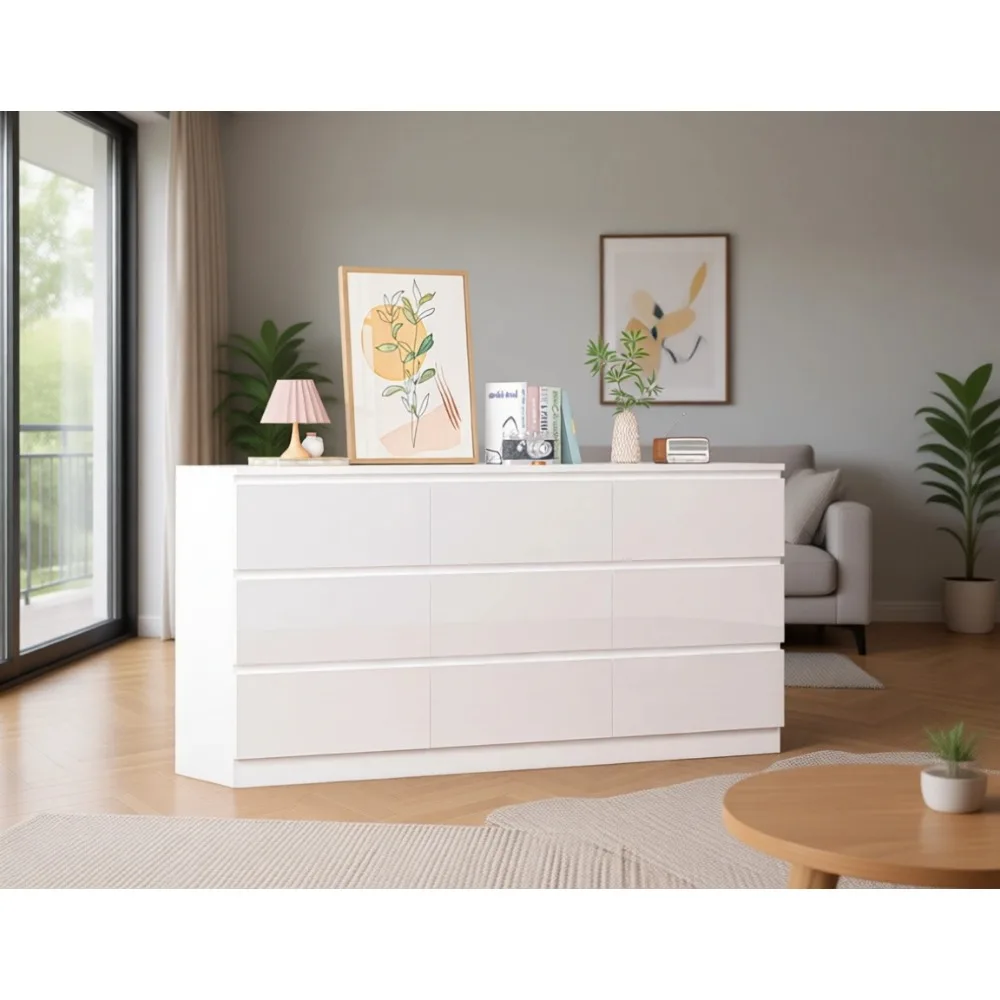 Large 70 Inch 9 Drawer Dresser - Drawer Dresser White recension och pris
