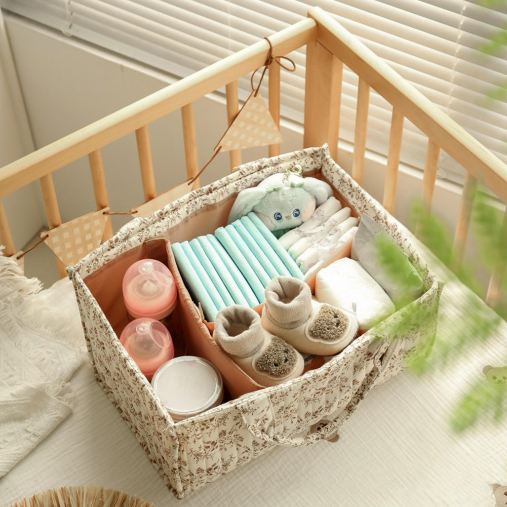 Floral Diaper Caddy Organizer  - Baby Nursery Basket recension och pris