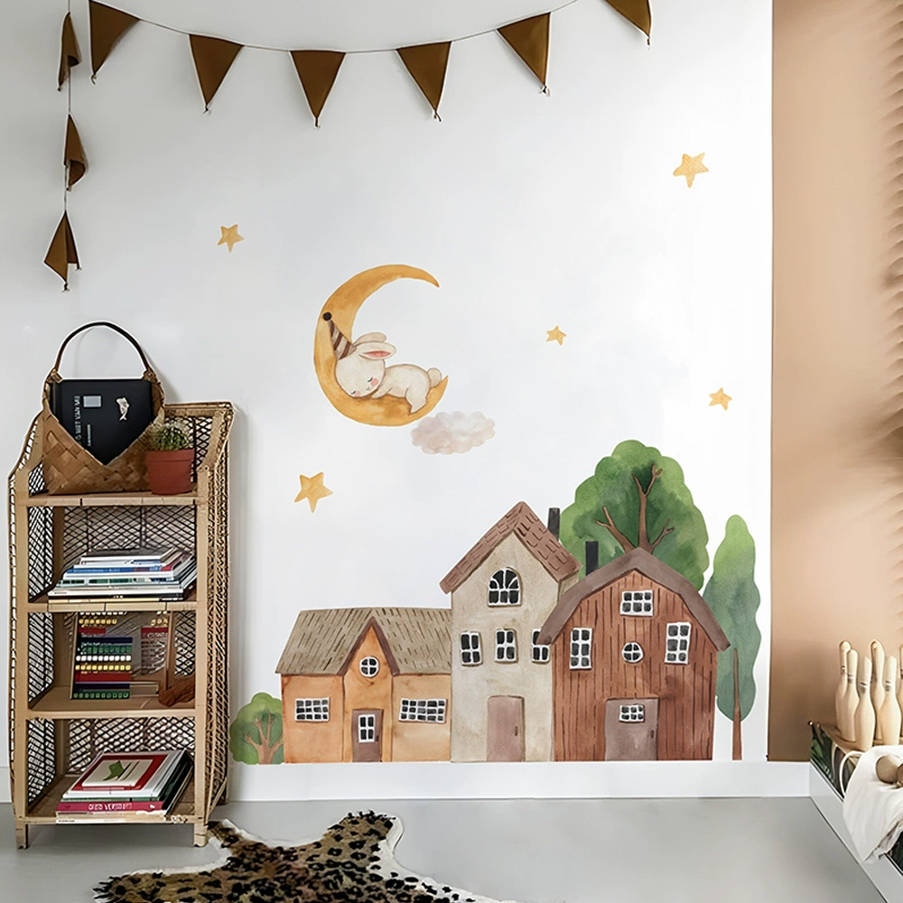 Fabric Cartoon Forest Vintage  - Baby Nursery Wall Art recension och pris