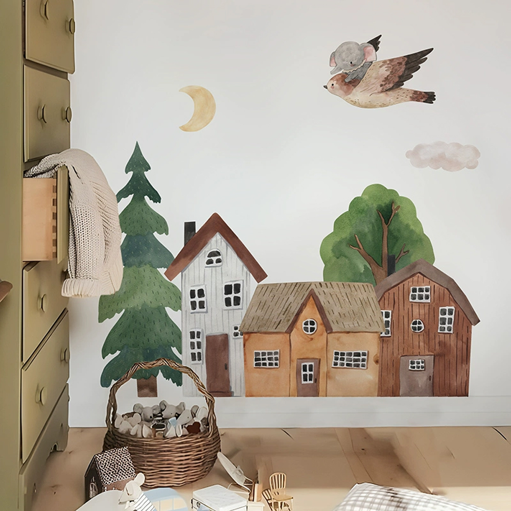 Fabric Cartoon Forest Vintage  - Baby Nursery Wall Art recension och pris