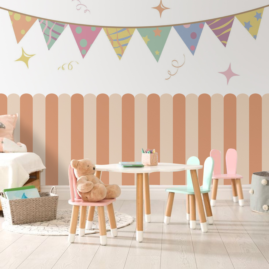 Multicolor Vertical Striped Ar - Baby Nursery Wall Art recension och pris