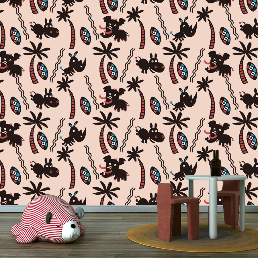 Cartoon Custom Peel and Stick  - Baby Nursery Peel And Stick Wallpaper recension och pris